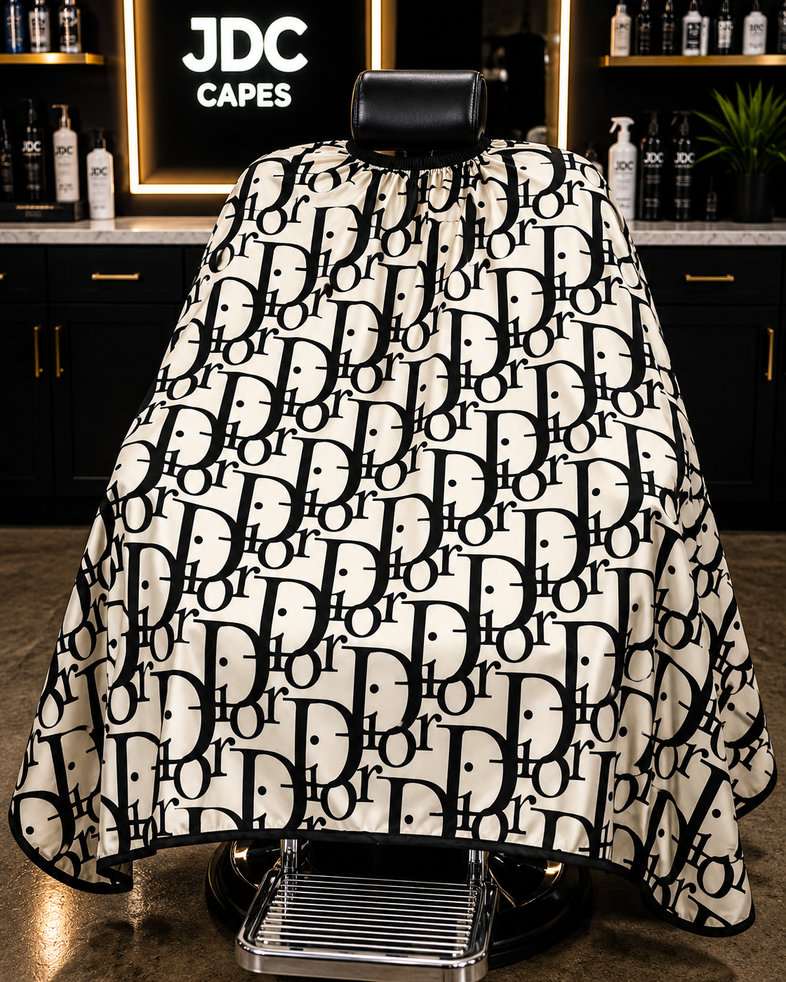 27. JDC Monogram Barber Cape