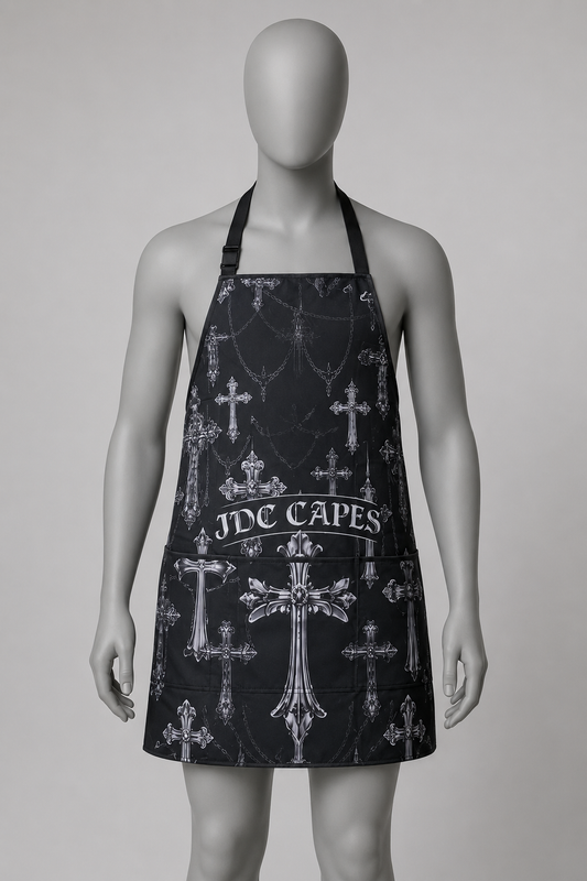 100. JDC Silver Cross Barber Apron