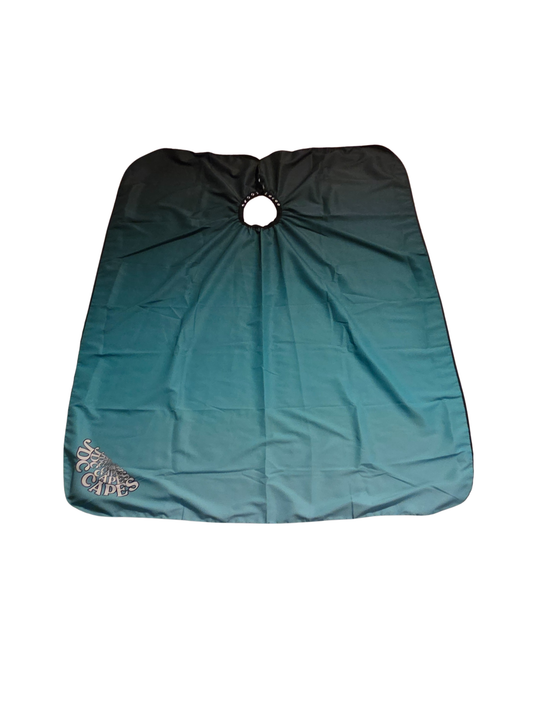 67. Midnight Aqua Fade Barber Cape