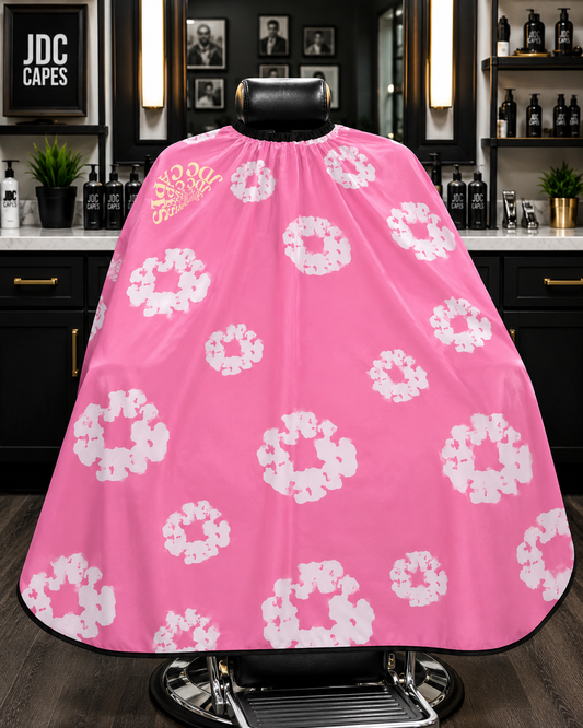 19. JDC Pink Pattern Barber Cape