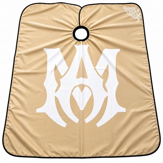 24. JDC Sand Monogram Barber Cape