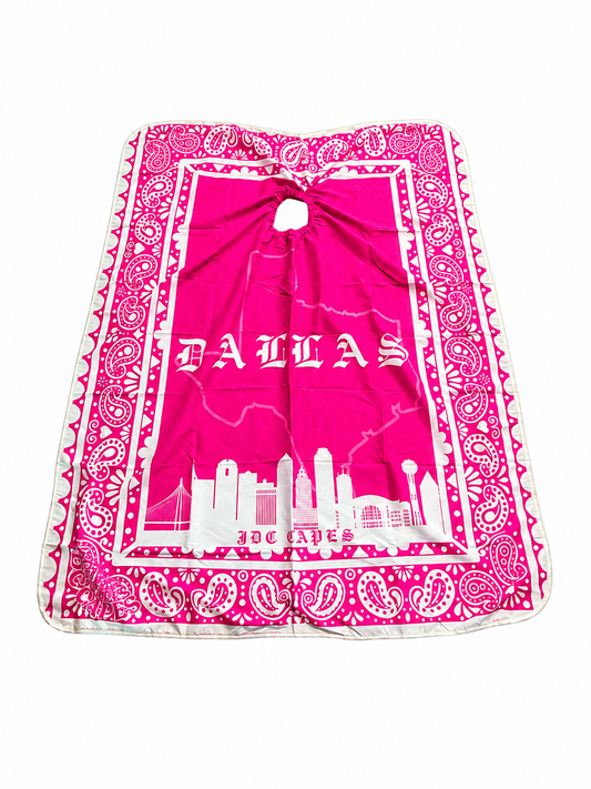 43. Dallas Bandana – Hot Pink Barber Cape