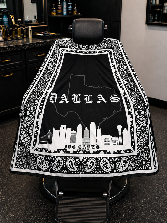 44. Black Dallas Barber Cape