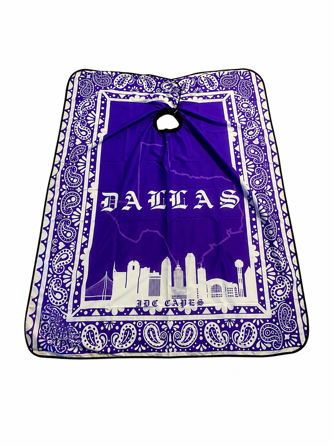46.Dallas Bandana – Purple Barber Cape