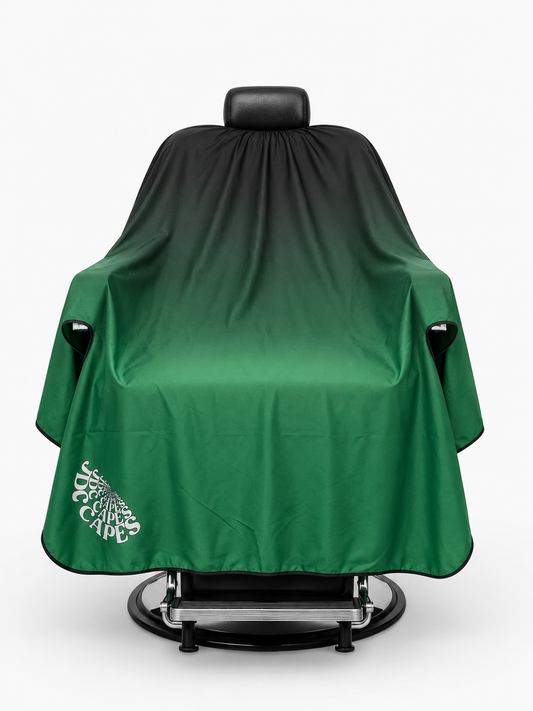 61. Green Ombré Barber Cape