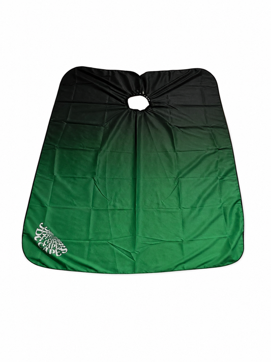 61. Green Ombré Barber Cape
