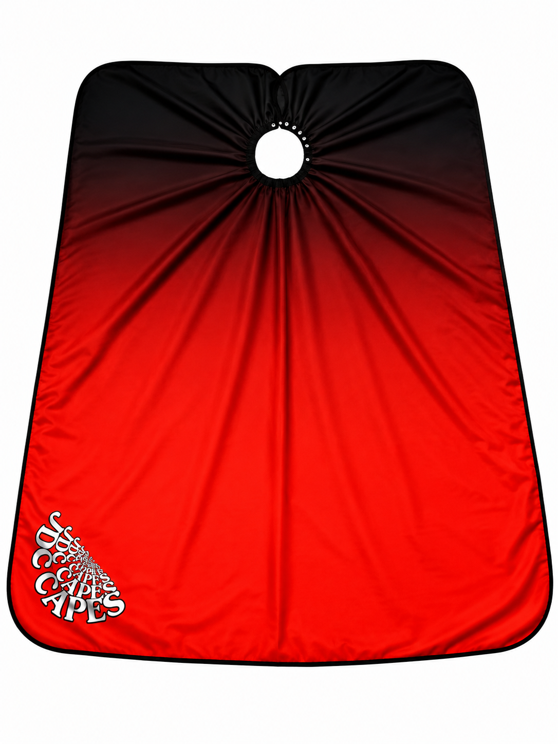 62. Black & Red Fade Barber Cape