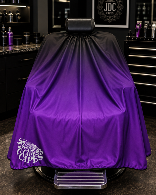63. Purple Fade Barber Cape