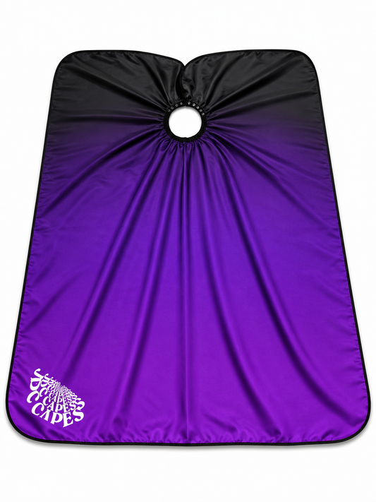 63. Purple Fade Barber Cape