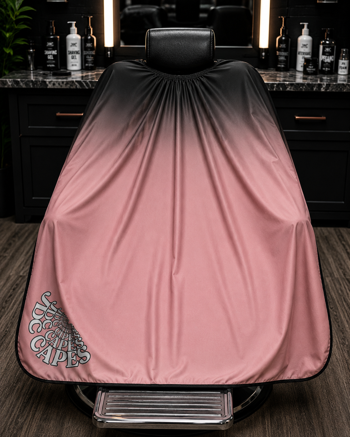 66. Rose Smoke Barber Cape