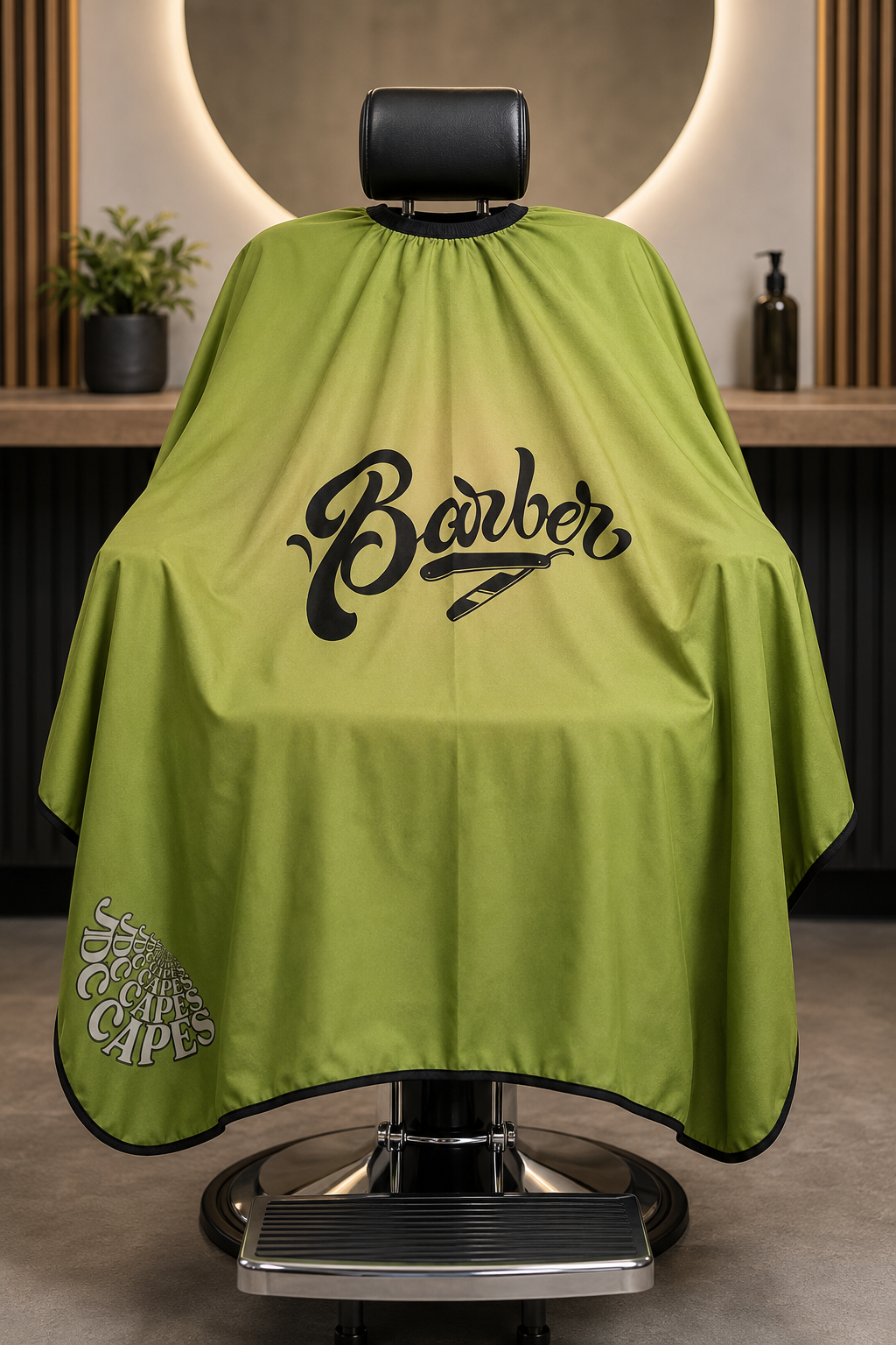 70. Lime Green Barber Cape
