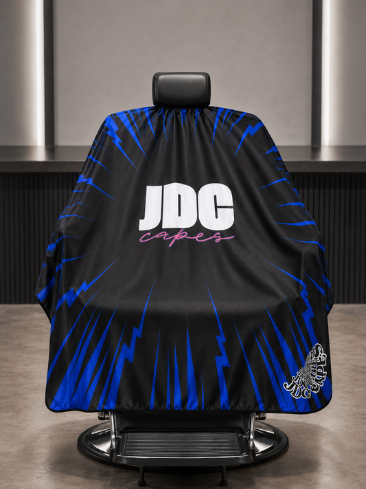 73. Electric Blue JDC Barber Cape