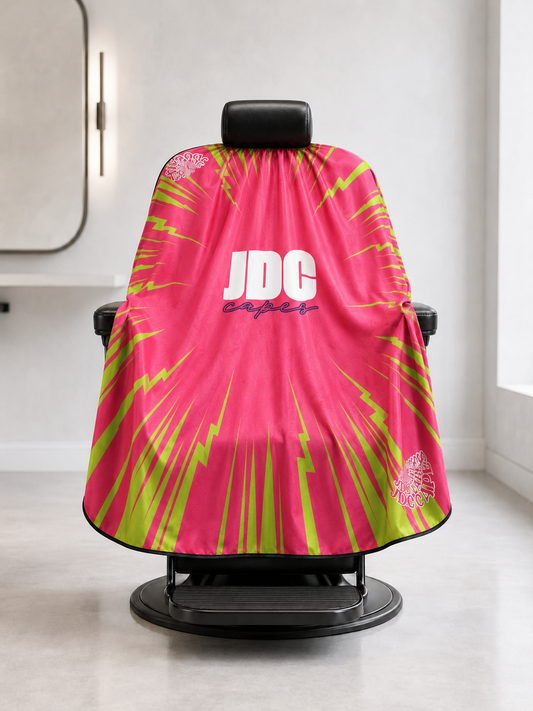 74. Pink Voltage Barber Cape