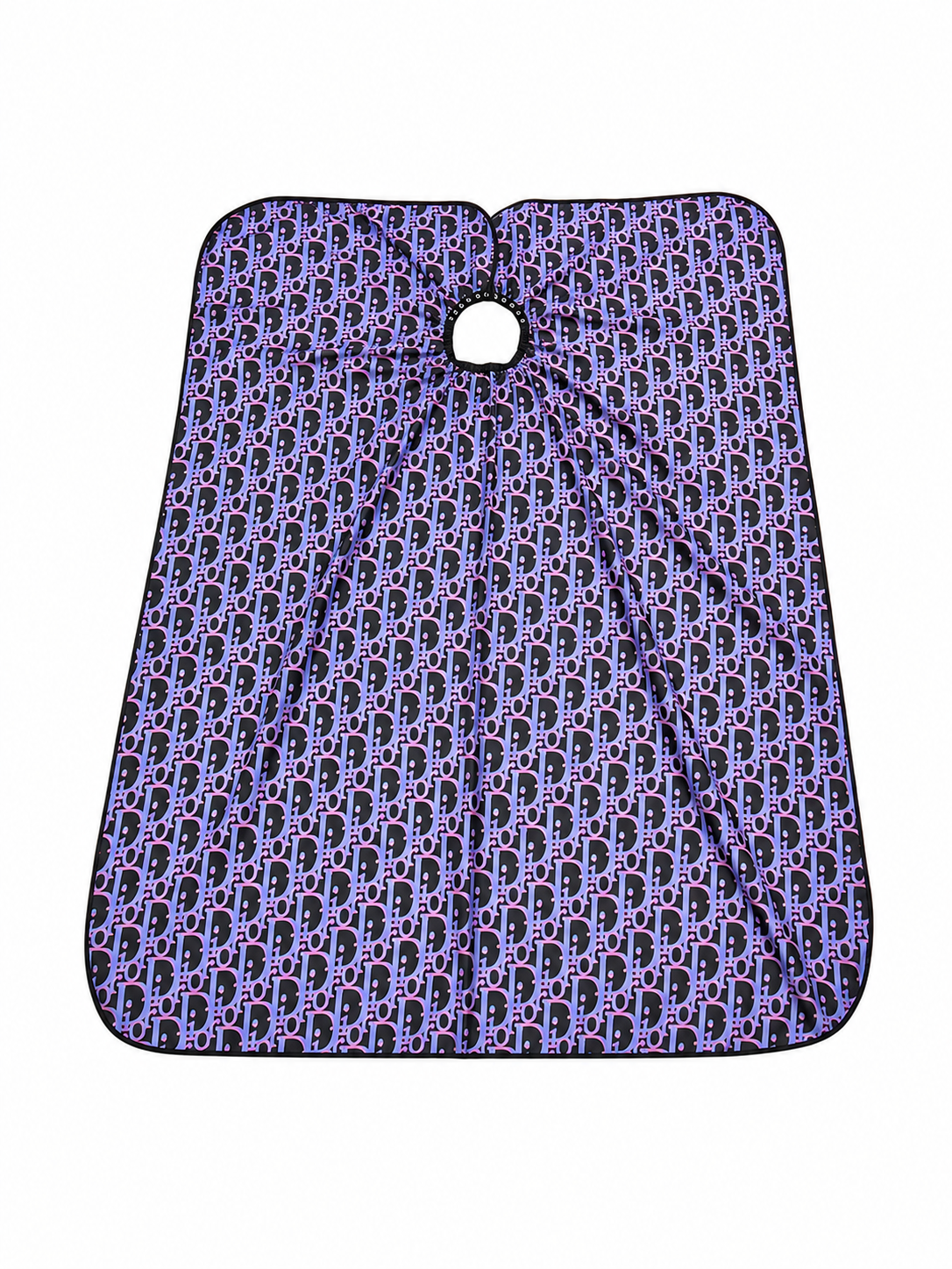80. JDC Purple Luxury Monogram Barber Cape