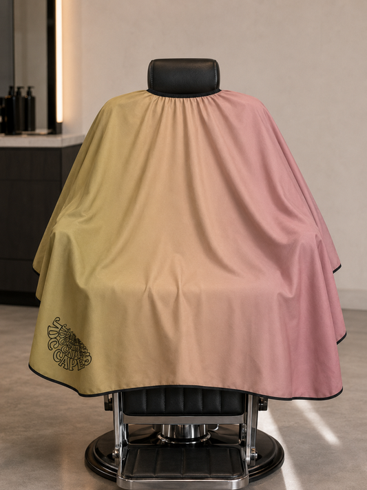 86. Desert Rose Ombré Barber Cape