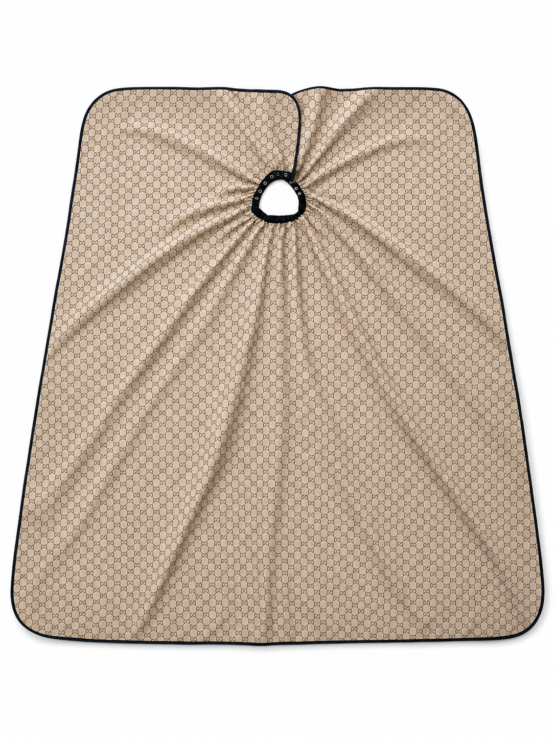 95. Beige Luxury Monogram Barber Cape
