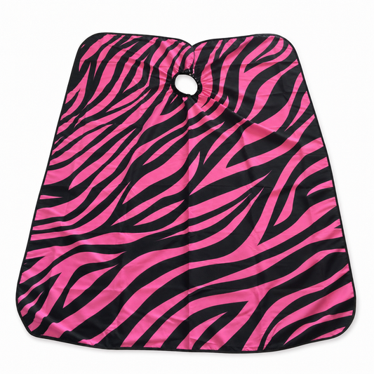 104. Pink Zebra Barber Cape
