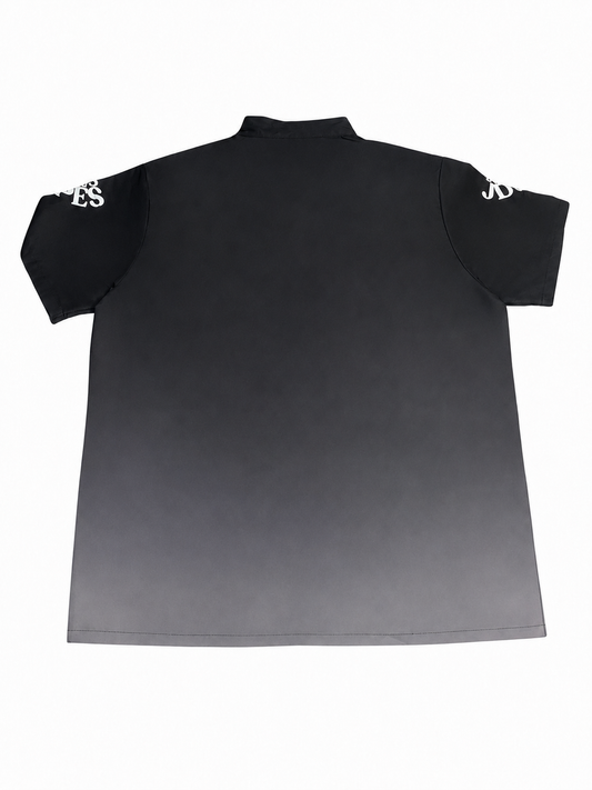 114. JDC Black & Gray Gradient Barber Smock