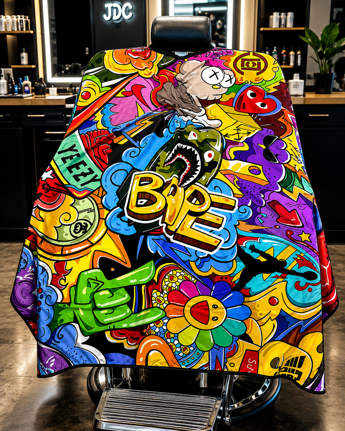 20. BAPE Pop Art Barber Cape
