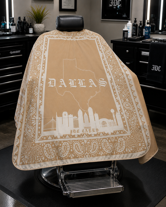 45. Dallas Beige Barber Cape