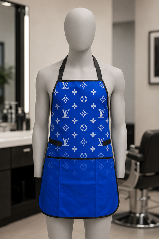 103. Royal Blue Luxury Barber Apron