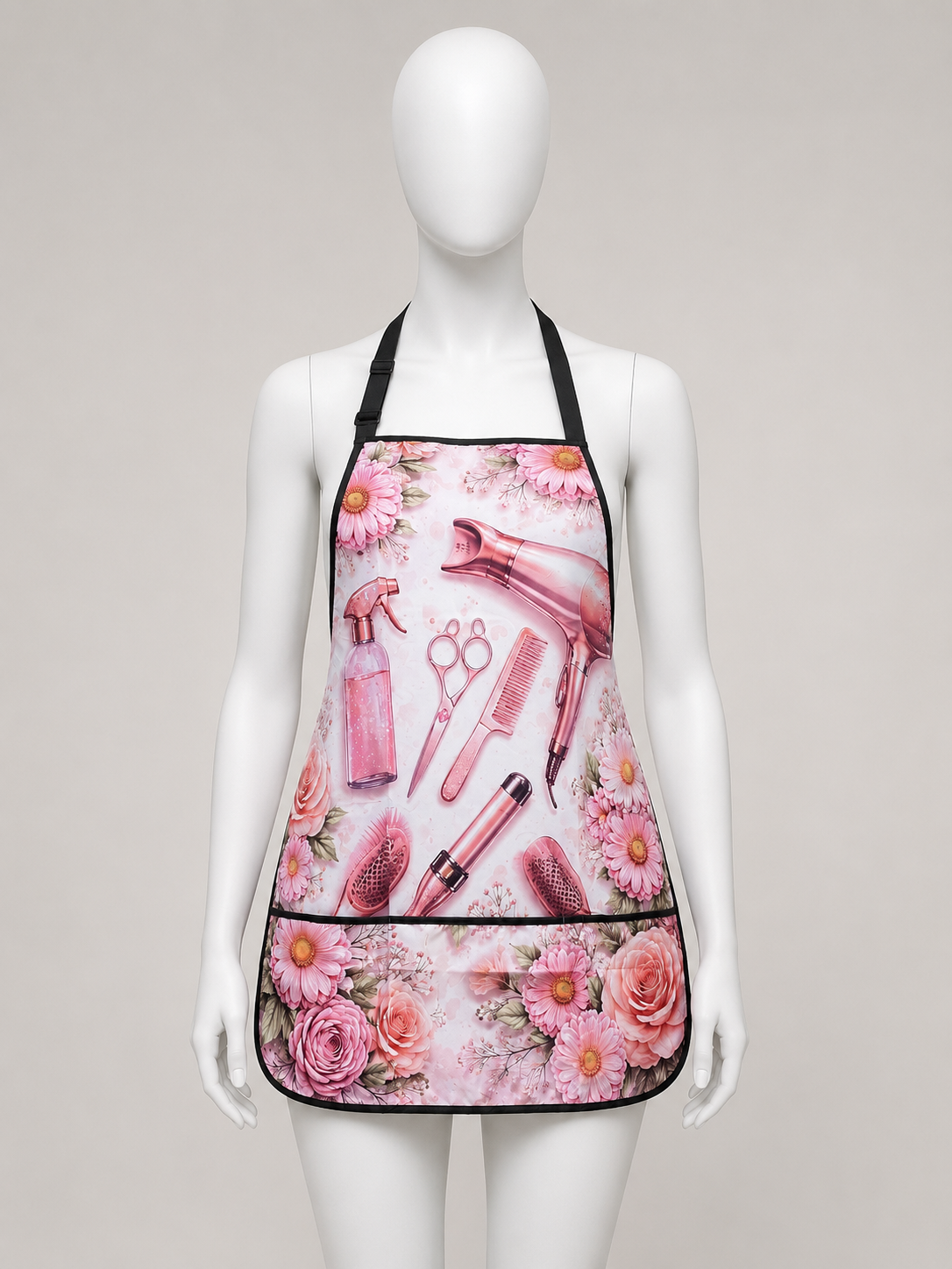 101. Pink Floral Stylist Apron