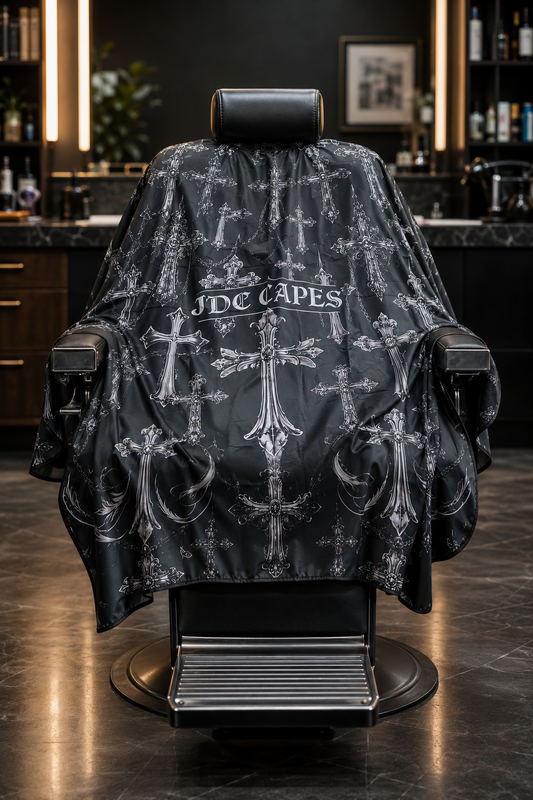 93. JDC Silver Cross Barber Cape